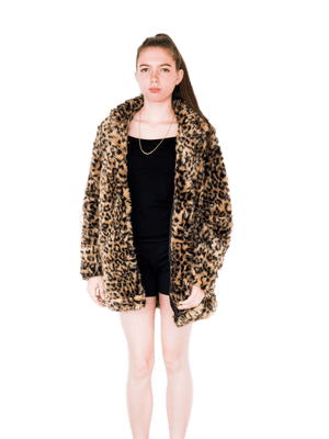 IP oversized faux fur coat - Infinite Potential Enterprise